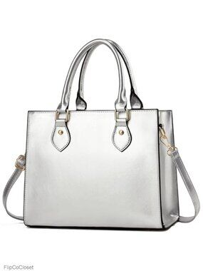 PU Leather Satchel Handbag Crossbody Purse with Removable Strap
